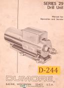 Dumore Series 29, Auto Drill Unit, Operations Service Manual Year (1970)